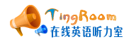 在线英语听力室标志logo