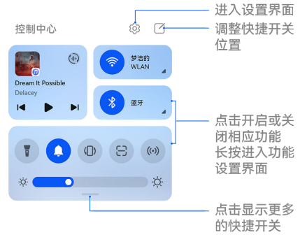 华为手机怎么使用快捷开关？
